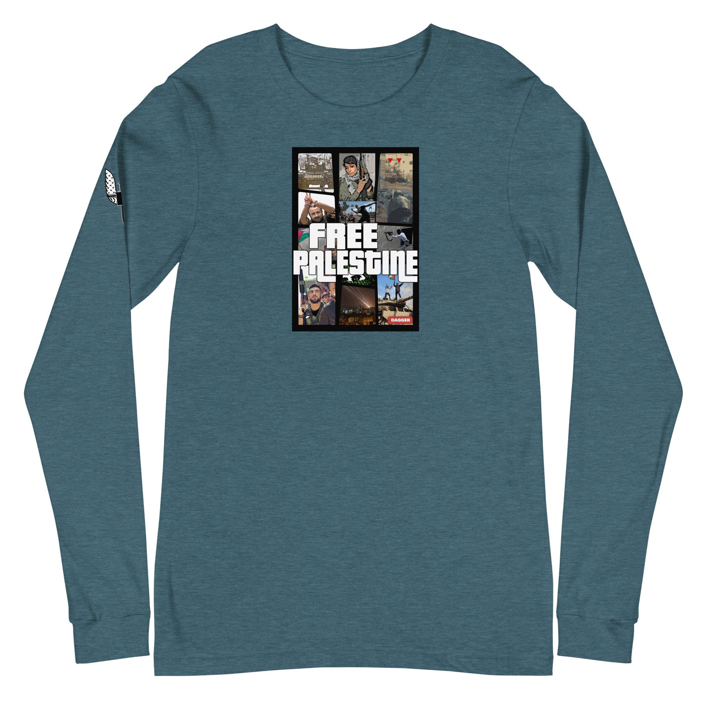 Free Palestine GTA Unisex Long Sleeve Tee