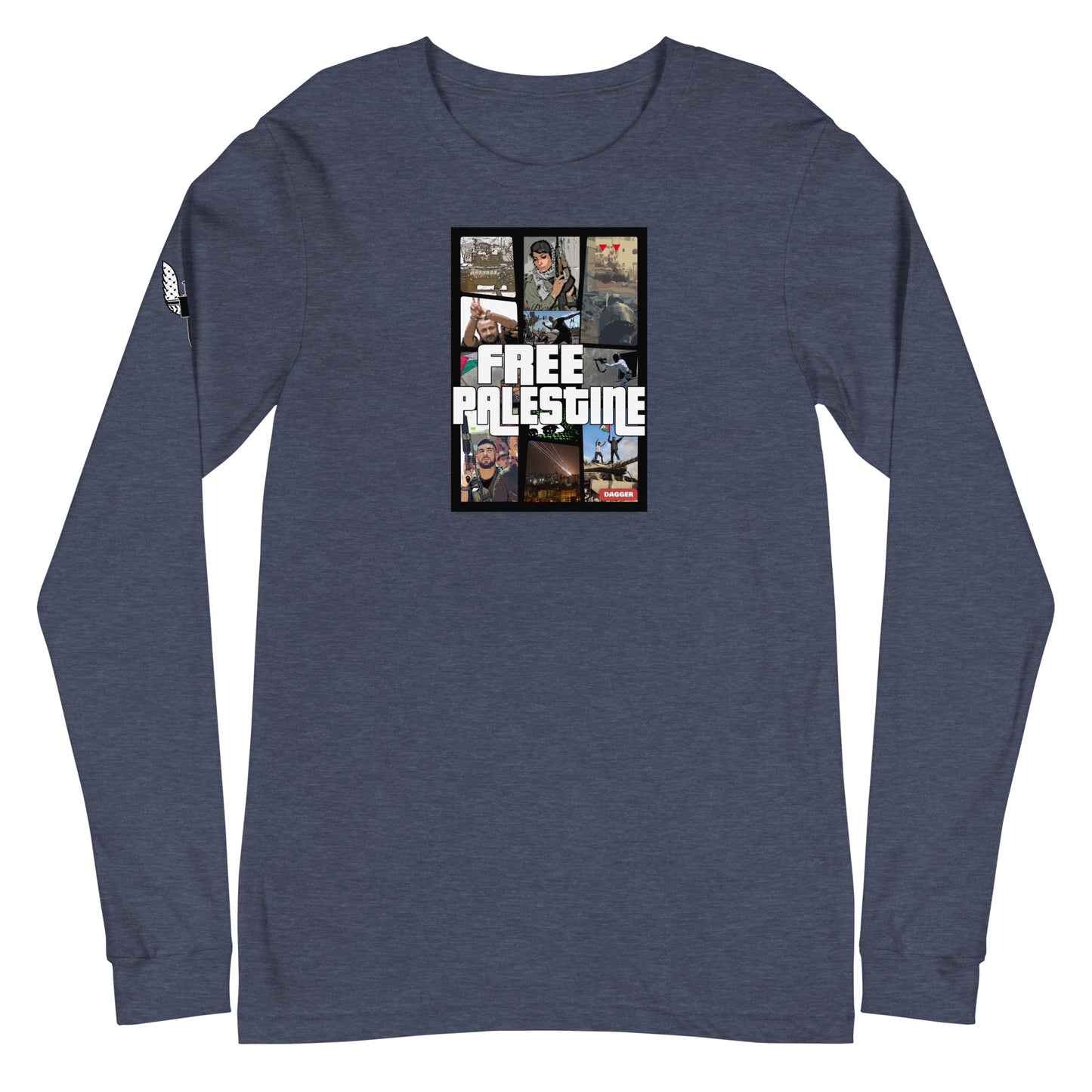 Free Palestine GTA Unisex Long Sleeve Tee