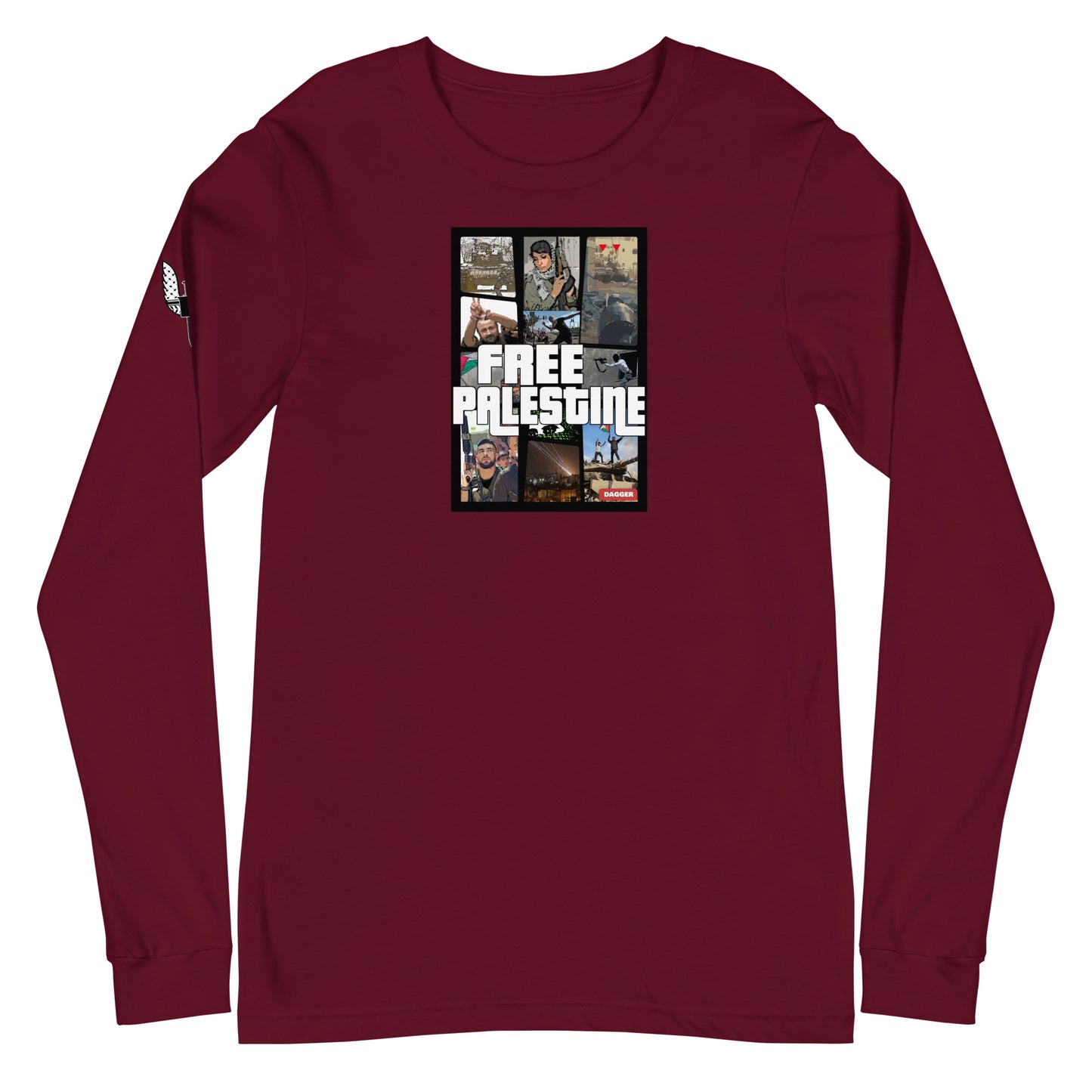 Free Palestine GTA Unisex Long Sleeve Tee