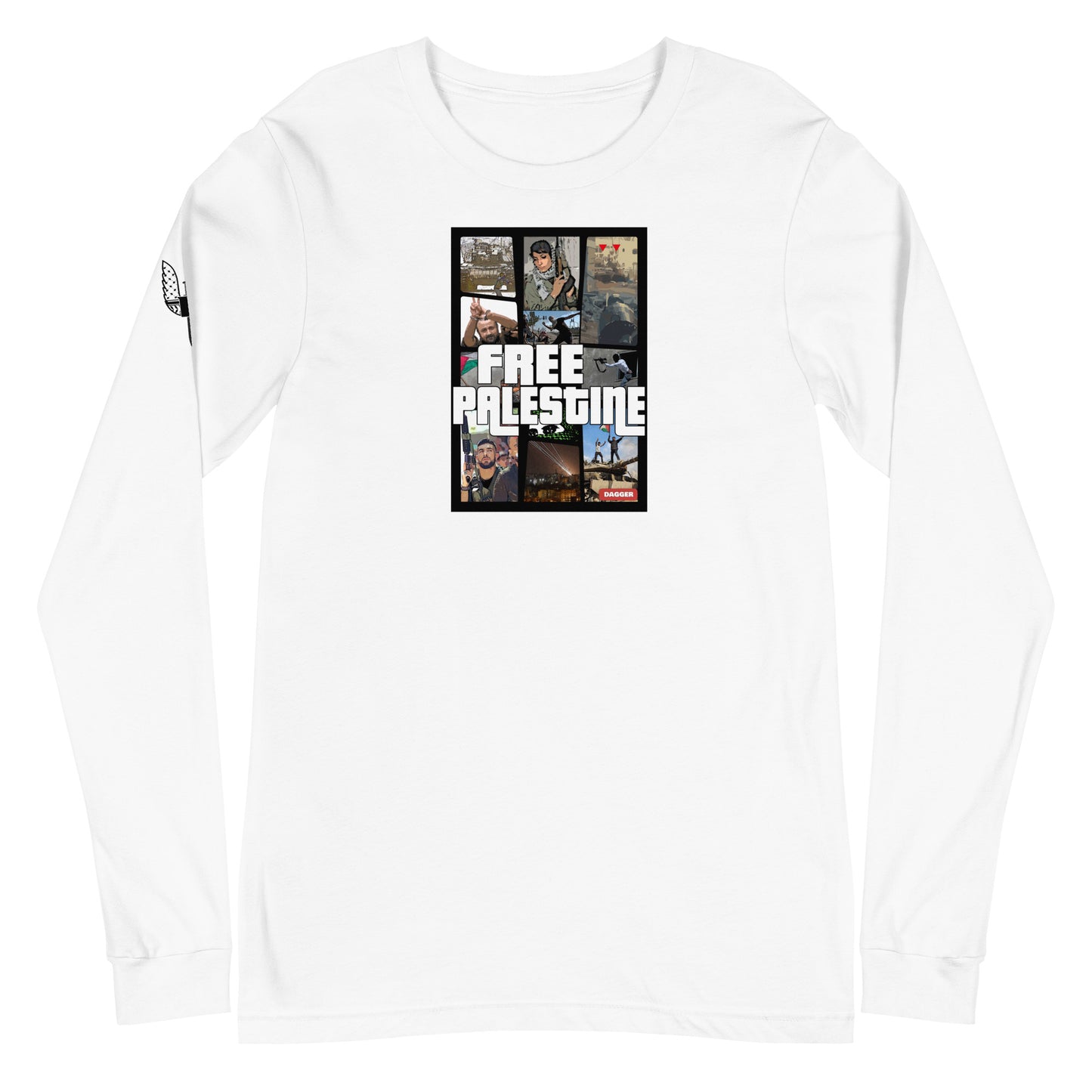 Free Palestine GTA Unisex Long Sleeve Tee